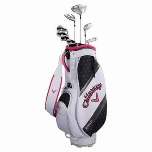 CALLAWAY SOLAIRE ladies' Pink Club Set with Caddy Bag 8pc 2018 model NEW - Picture 1 of 11