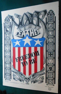 1990 MARK ARMINSKI poster Noir Leather deckled Cotton Rag SIGNED #12/350 NM - Picture 1 of 4