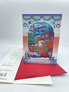 "It's the Wonderful Time.." Hallmark Paper Wonder Boxed 3D Pop Up Weihnachtskarte - Bild 1 von 8