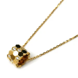 Chaumet Be My Love Honeycomb Small Diamond Necklace 18K Yellow Gold 16.5in 4.3g - Picture 1 of 6