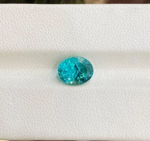 2.08 ct Luster Blue Green Paraiba Huge / Natural Apatite - Oval Gems Video !! - Picture 1 of 2