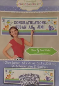 KIT DE BANNER GIGANTE PERSONALIZADO PARA ANIMALES DEL BOSQUE BIENVENIDA BEBÉ Shower - Imagen 1 de 2