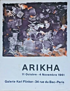 Avigdor Arikha Lithographie Plakat zur Ausstellung in der Flinker Gallery Paris - Bild 1 von 2