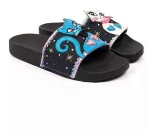 Irregular Choice Pretty Purfect Sliders Cat Sandals Uk9/43 Glitter Bnib Soldout - Picture 1 of 6