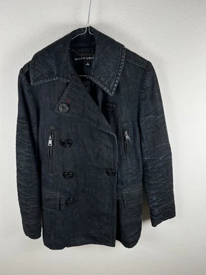 Ralph Lauren BLACK LABEL Veste Manteau Haute Couture Femme Bleu Foncé Taille S - Photo 1/4