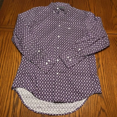 Camisa de Competición Wrangler 20X Para Hombre Mediana Púrpura Rendimiento Western Rodeo Foto 1 de 4