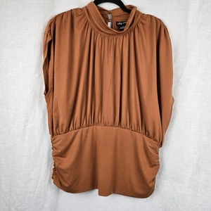 City Chic Plus Size S/16 Blouse Brown Sleeveless BNWT 23" Bust - Picture 1 of 11