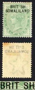 Somaliland SG1a 1/2a Variety BRIT SH (missing I) M/M (tone patch) Cat 170 pounds - Picture 1 of 1