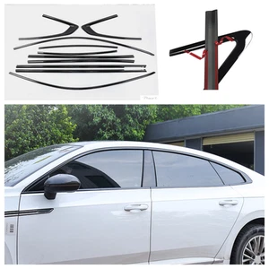 For Volkswagen arteon 19-2021 black Stainless Steel Window Strip Cover Trim Kit - Picture 1 of 15