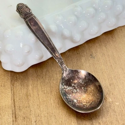 Vtg Holmes & Edwards Danish Princess Silverplate Round Gumbo Soup Spoon, 4" - Image 1 of 4