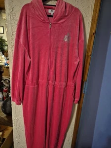 Juicy Couture tuta donna 2x velluto rosa stile Y2K con cappuccio lounge comfort - Foto 1 di 7