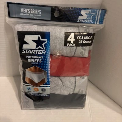 STARTER Performance Briefs 4-Pack Multicolor 2XL  44"- 46" NEW - Image 1 of 4
