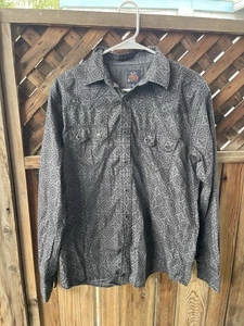 Camisa Western Para Hombre Perla A Presión Manga Larga Moon Shine Por BRAD PAISLEY PEQUEÑA - Imagen 1 de 4