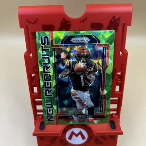 2021 Prizm Ja’Marr Chase New Recruits Green Ice Prizm RC #NR-7 Bengals - Picture 1 of 9