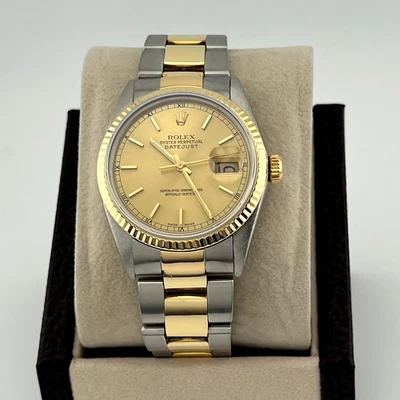 Rolex Datejust 16013 36mm Champagne Dial 18k Yellow Gold Stainless Steel - Image 1 of 4