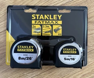 Stanley Fatmax 2 Pack 5m/8m Measuring Tape - Brand New Sealed - Picture 1 of 7