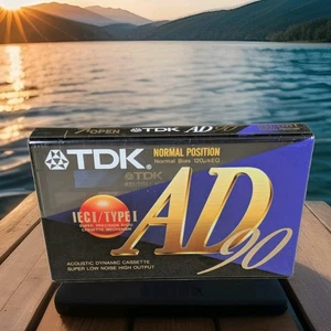Cinta casete de audio TDK AD90 tipo I vintage 1995 nueva sellada - Imagen 1 de 4