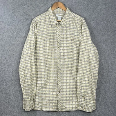 ExOfficio Insect Shield Shirt Mens XL Yellow Blue Vented Fishing Outdoor Hiking - Image 1 of 4