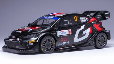 MODELLINO AUTO STATICO IXO TOYOTA YARIS WRC RALLY CROATIA 2024 OGIER SCALA 1/18 - Immagine 1 di 4