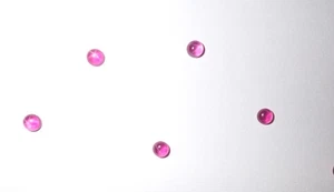 Transparent Star Ruby Round 4x4 mm Cabochon 6 Rayed Lab-created Stone 5 pcs Lot - Picture 1 of 14