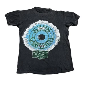 Vintage Paul Simon Art Garfunkel Free Concert Central Park T-Shirt (Measurement) - Picture 1 of 13