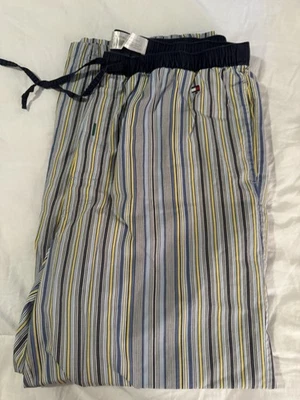 Pantalones de salón Tommy Hilfiger de algodón a rayas para hombre talla Lg Foto 1 de 2