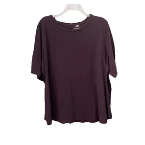 Eileen Fisher Womans Round Neck Short Sleeve Organic Cotton T-Shirt Fig Size 2X - Picture 1 of 6