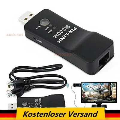 Per tutti gli Smart Sony Panasonic LG TV Wireless WiFi Stick USB Lan Adattatore Wi-Fi, - Immagine 1 di 4