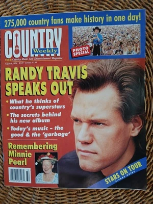 Country Weekly Magazine August 1996 Randy Travis Cover - Image 1 of 2