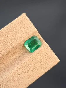 Emerald Gemstone Emerald Cut Natural Green Loose Faceted From Swat Pakistan - Picture 1 of 4
