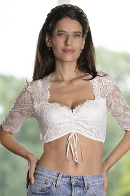 Nina von C. Halbarm Spitzen Dirndlbluse "Andrea" 16464326 | Weiß - Bild 1 von 4