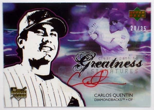 2006 Upper Deck UD Future Stars CARLOS QUENTIN Red Ink Auto RC Rare SP #/35 - Picture 1 of 1