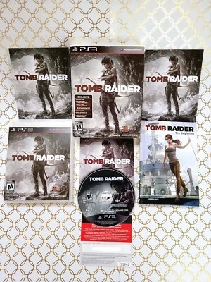 Tomb Raider Launch Edition NM Disc (PlayStation 3 PS3, 2013) CIB - TESTED  - Image 1 of 4