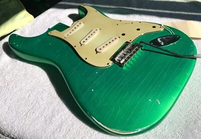 JVG ST BODY RELIC 60s Nitro Lacquer CANDY APPLE GREEN ORDER HERE JVGuitars - Image 1 of 4