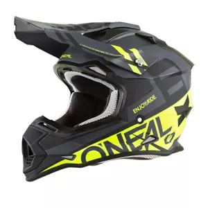 O'Neal 2series Spyde MX Helmet Black/Hi-Viz Motocross/ATV/Off Road/Dirt Bike - Foto 1 di 3