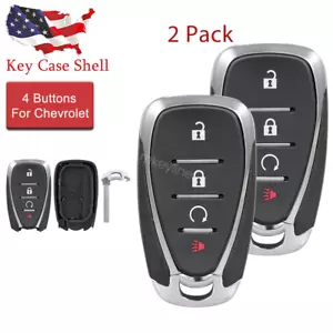 2 Uncut Blank CASE FOR Chevy Equinox Bolt EV Volt Trax Sonic REMOTE Key Shell 4b - Bild 1 von 7