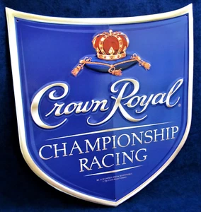 CROWN ROYAL Embossed Metal Shield ~ Garage Man Cave Bar Pub Decor ~ MADE in USA - Picture 1 of 11