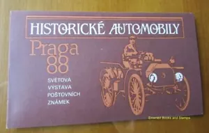 EBS Czechoslovakia 1988 Praga '88 Historic Automobiles Booklet 2950-2951 MNH**  - Picture 1 of 2