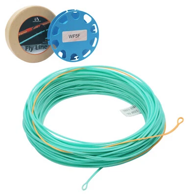 Maxcatch Nymph Fly Line WF2-6F Teal & Orange Floating Line with 2 Loop - Image 1 of 4