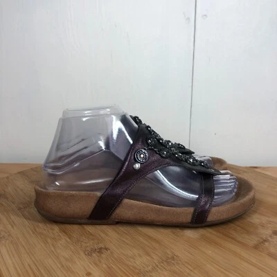 Sandalias Naot para mujer 37 EE. UU. 6,5 cuero púrpura zapatos sin cordones estrás Foto 1 de 4