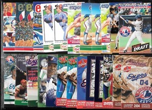 MONTREAL EXPOS POCKET SCHEDULE & TICKET STUB & SCORECARD MLB BASEBALL SEE LIST