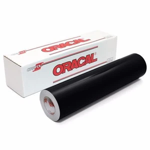"Vinilo de corte artesanal y hobby negro brillante Oracal 651 12" X 10 yardas (30 pies) - Imagen 1 de 1
