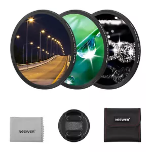 NEEWER 3PCS 82mm Adjustable Cross Screen Star Effect Ultra Slim Filters - Picture 1 of 8