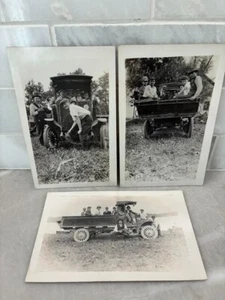 Old Truck Automobile - 3 VIEWS -  3 RPPC Original Real Photo Postcards Antique - Picture 1 of 7