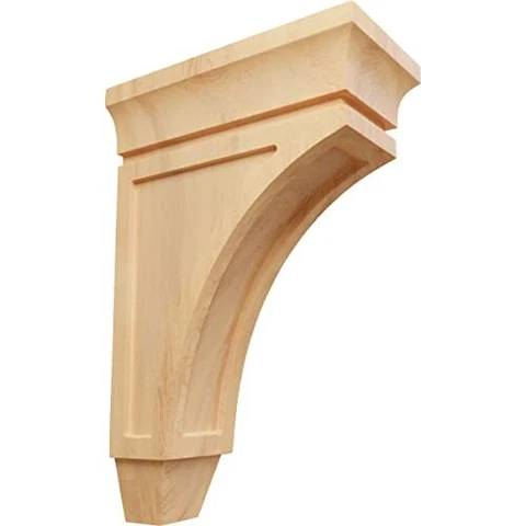 Ekena Millwork CORW04X08X12LURO Medium Lucan Wood Corbels, 4"W x 8"D x 12"H Cover