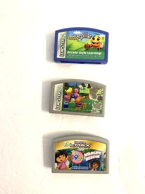 3 LeapFrog Leapster Game Cartridges Backyardigans, Dora, Letterpillar UNTESTED - Image 1 of 4