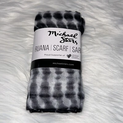 Michael Stars Ruana Bufanda Sarong - Caimán Tie Dye - Negro Nuevo Foto 1 de 4