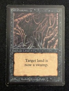 Evil Presence - Beta - LP - Magic the Gathering - MTG - Black - Enchant - Picture 1 of 4