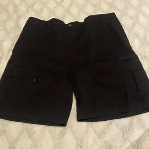 Dickies Cargo Shorts Mens Size 48 Black Workwear Utility Poly Cotton Farm - Picture 1 of 13