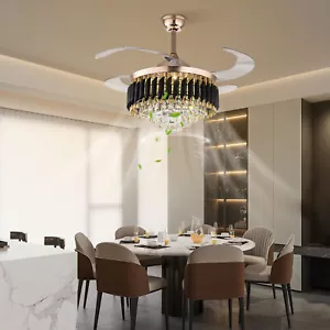 Adjustable Ceiling Fan Light With Remote Control Ceiling Fan Lamp For Bedroom - Picture 1 of 12
